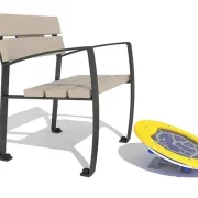 SESSEL MIT PSYCHOMOTORIK FUSS-KREISEL