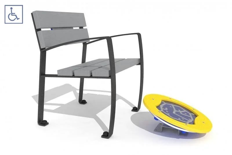 SESSEL MIT PSYCHOMOTORIK FUSS-KREISEL