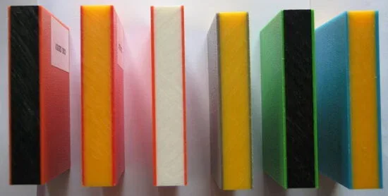 HDPE Platten, zweifarbig (Sandwich)