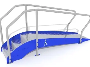 PASSERELLE MIT TREPPE UND RAMPE