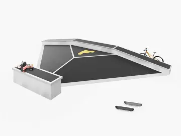 Pyramide + Ledge straight + Rail