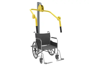 Brustpresse für Rollstuhlfahrer