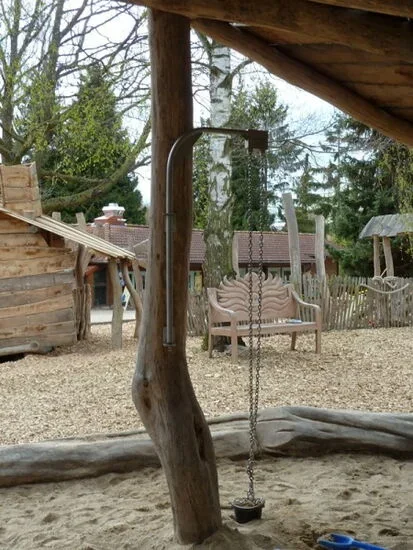 Sandaufzug mit Schwenkarm