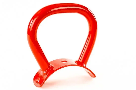 Wippengriff für Rundholz. Rot pulverbeschichtet.